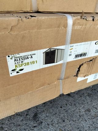 Caseta jardín resina con suelo Alessia A beige 3,57 m²