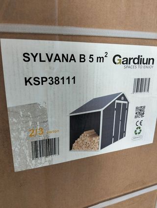 Caseta jardín resina con leñero Sylvana B 5m2