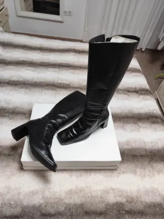 Stivali alti in vera pelle