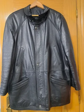 Chaquetón de Piel Negro