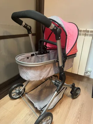 Silla de paseo para muñecas con bolso y portabebes