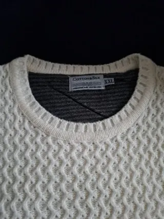 Pullover bianco unisex taglia unica