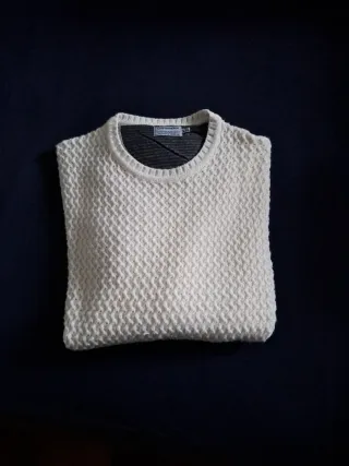 Pullover bianco unisex taglia unica