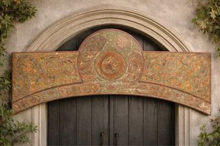 Medallón antiguo policromado