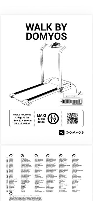 Cinta de caminar Domyos Walk Compacta y silenciosa