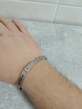 Braccialetto uomo argento