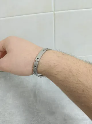 Braccialetto uomo argento