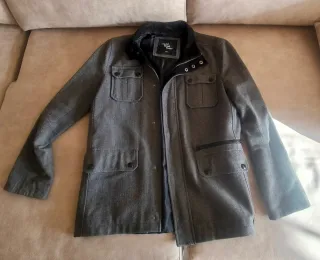 Abrigo hombre 3/4 gris