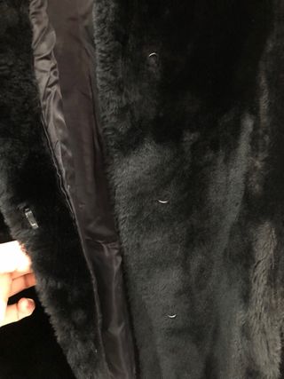 Abrigo Pelo Negro Vintage