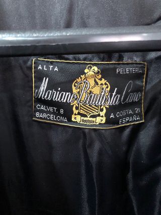 Abrigo Pelo Negro Vintage