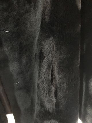 Abrigo Pelo Negro Vintage