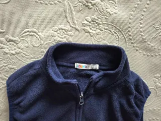 Chaleco polar chica azul marino T38