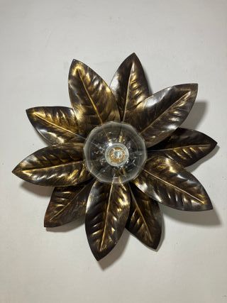 Lampada soffitto "magnolia" marrone/oro