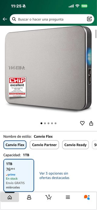 Disco Duro Toshiba Canvio Flex 1TB Nuevo