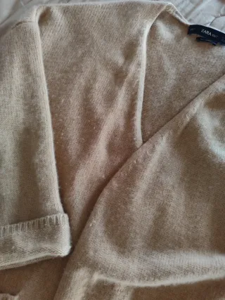 Maxi cardigan 100% Cachemire Beige/cammello