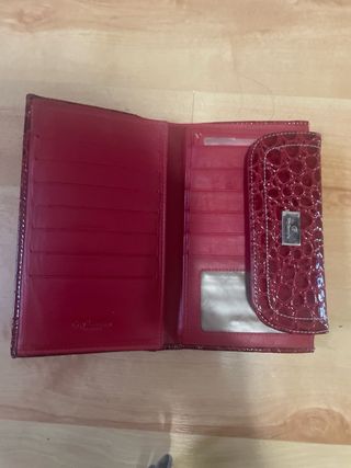 Cartera Guy Laroche Roja Cocodrilo