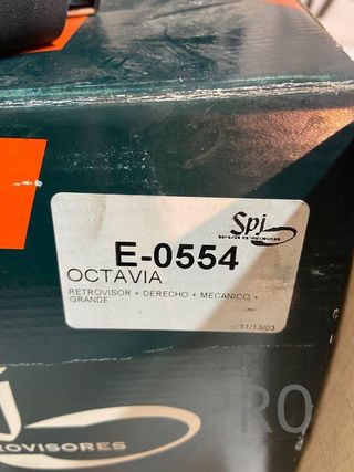 Skoda octavia retrovisor derecho ref: E0554