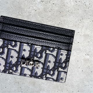 Portacarte Dior Jacquard Beige Nero