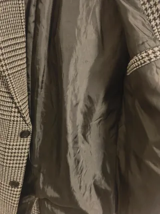 Abrigo largo de cuadros