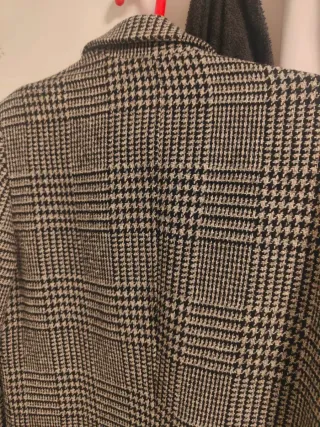 Abrigo largo de cuadros