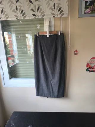 Falda Zara Gris Talla XS