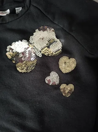 Maglia Blukids grigia con paillettes