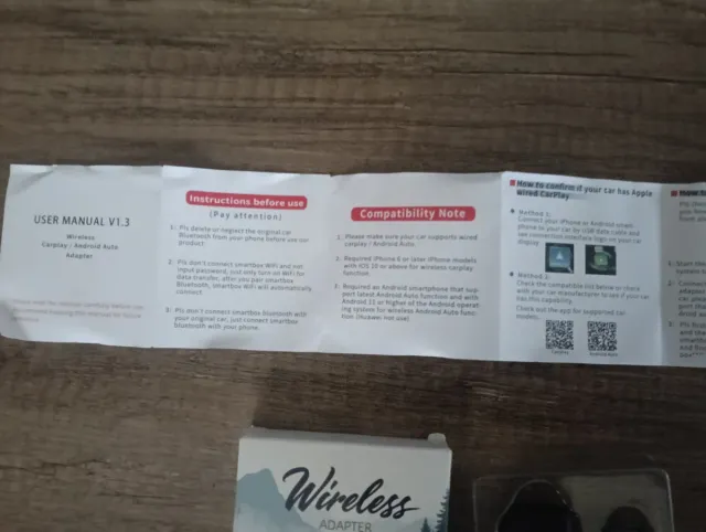 Adaptador Inalámbrico CarPlay Android Auto