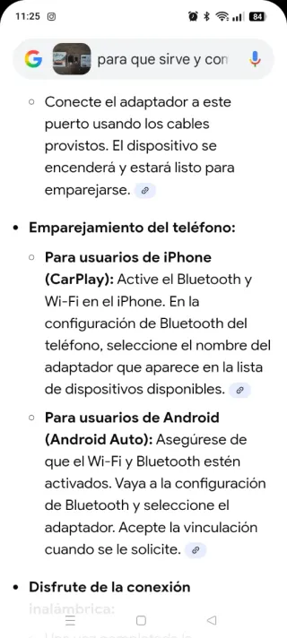 Adaptador Inalámbrico CarPlay Android Auto
