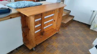 Barra auxiliar palets con ruedas