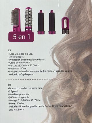 Secador Rizador Pelo 5 en 1 THULOS