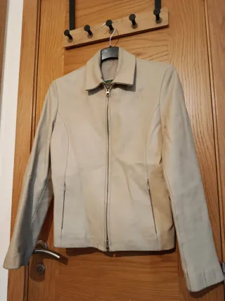 Cazadora Phantalacca Piel Ovina Mujer Beige