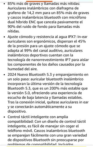 Auriculares Inalámbricos Bluetooth Blancos