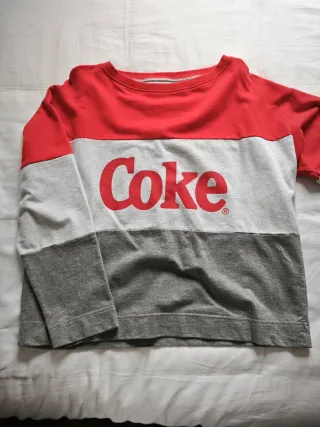 Sudadera Coca-Cola Roja y Gris