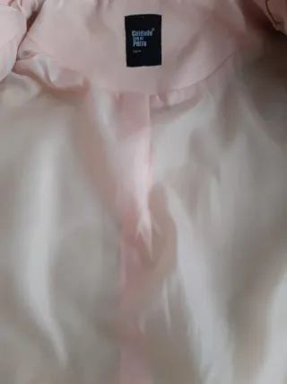 Chaqueta efecto piel sintética rosa