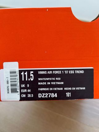 Nike Air Force 1 '07 Essential Rojo/Blanco