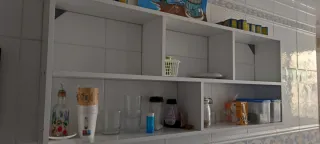 Estantería Cocina Blanca y Transparente