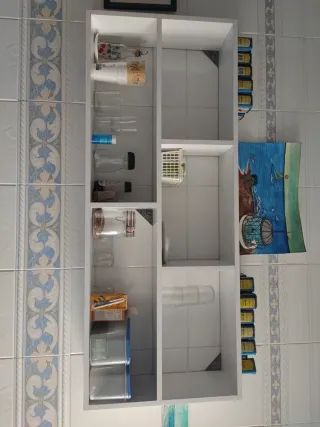 Estantería Cocina Blanca y Transparente