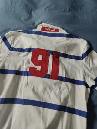 Polo Forecast manga larga rayas azules Talla L