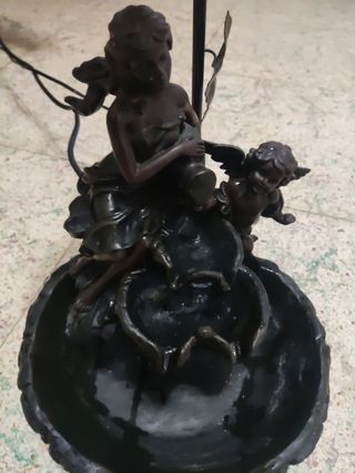 Lámpara antigua  Fuente Decorativa Hojas
