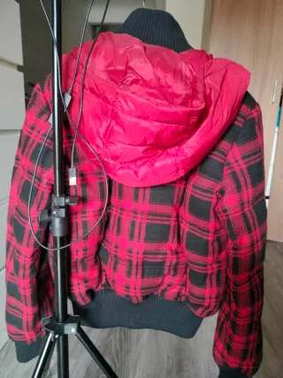 Chaqueta cuadros roja mujer Talla XS NUEVA