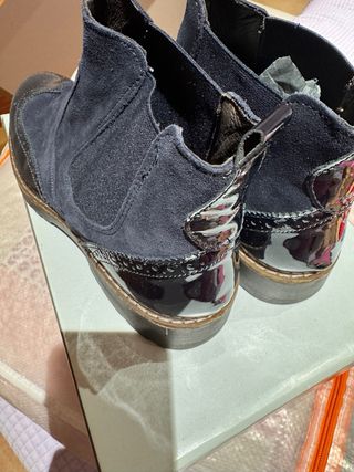 Botines de mujer italianos azul marino