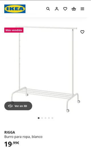 Burro perchero ropa blanco