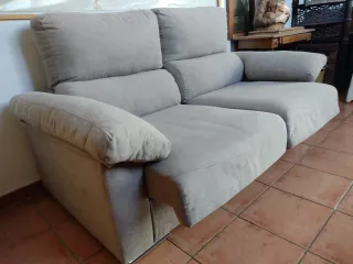 Sofá Cama 3 Plazas Reclinable Beige