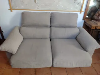 Sofá Cama 3 Plazas Reclinable Beige