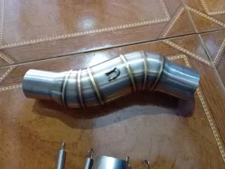 Codo escape moto + resortes