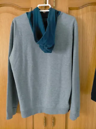 Sudadera Puma juvenil Gris y Azul