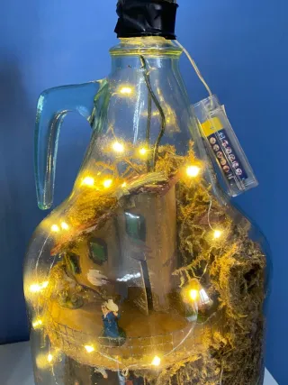 Presepe artigianale in damigiana