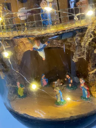 Presepe artigianale in damigiana
