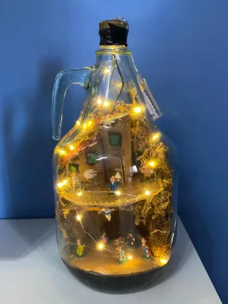 Presepe artigianale in damigiana