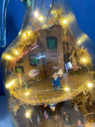 Presepe artigianale in damigiana